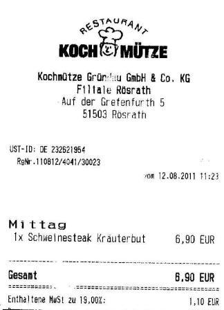 etaw Hffner Kochmtze Restaurant